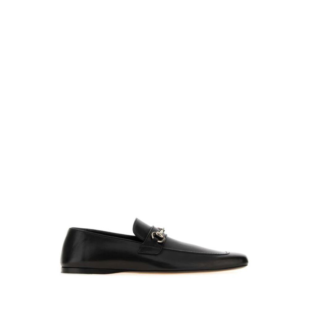 Gucci Men Black Leather Screener 3.0 Loafers